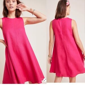 Pink Maeve Melbourne 100% Linen Sleeveless Short Casual